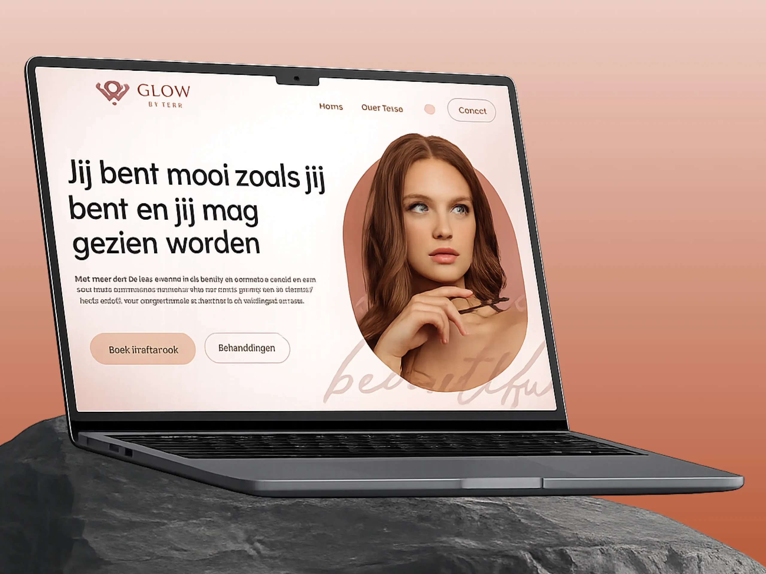 Glow By Tess Website Launch Mockup