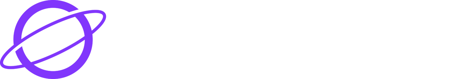 OrbitOne logo with a purple orbit ring to the left of bold white ORBITONE text on black background.